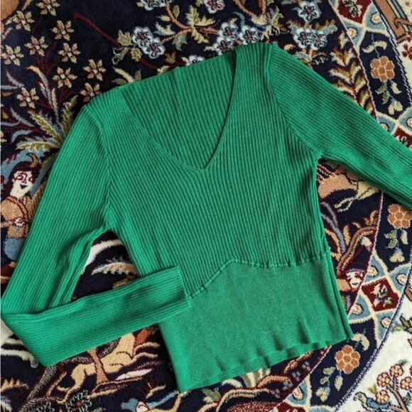 Italian Green Knit Sweater (Purchase in Belgium 🇧🇪) - Picture 1 of 2